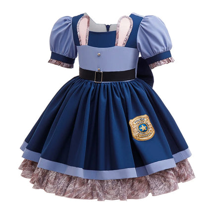 Disney Zootopia Judy Bunny Costume for Girls Dress Cosplay Carnival Party Clothes Disguise Cartoon Zoo Roleplay Fantasia Outfits