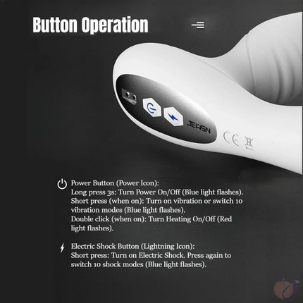 EMS Electric Shock Prostate Massager with Heat Dual Motor Wireless Remote Anal Vibrator Perineum Stimulator Sex Toys for Men