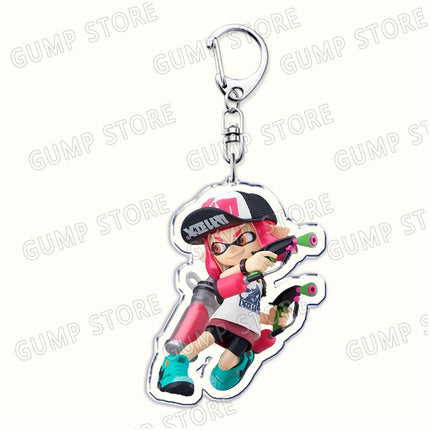 Popular Video Game Keychains for Accessories Bag Keyrings Marina Ida Inklings Pearl Houzuki Marie Octoling Jewelry Gamer Gifts