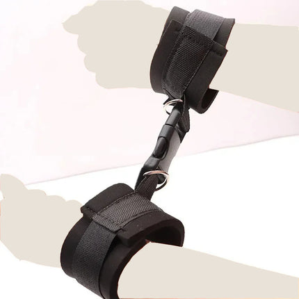 Adult Sex Bondage Handcuffs Wrist Thigh Cuffs BDSM Restraints Sex Toy Set SM Slave Couple Beginner Open Leg Doggy Style Strap
