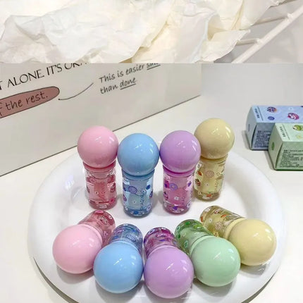 Shaoinuo Fruit-Flavored Lip Oil - Christmas Gift, Moisturizing and Nourishing, Long-Lasting, Non-Sticky and Glossy, Plumps Lips, Lip Balm Specifically for Students, Everyday Nude Makeup, Holiday Gift