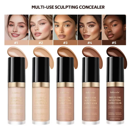 Liquid Foundation Concealer Full Coverage Long-Lasting Waterproof Natural Effect Dark Circles Foundation Modify Face Contouring