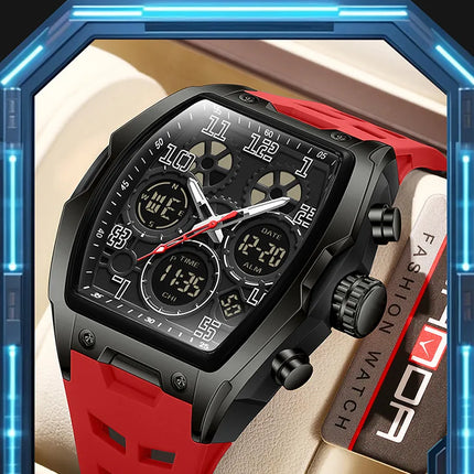Men Dual Display Watches For Male Clock 2025 Top Brand Luxury Military Silicone Band Men Wrist Watches Sports Digital Wristwatch