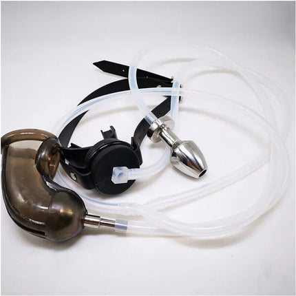 New Piss Urinal Flow Into Mouth Gag Urethral Catheter Plug Bondage Fetish Harness Slave BDSM Gay Adult Games Sex Toys For Man