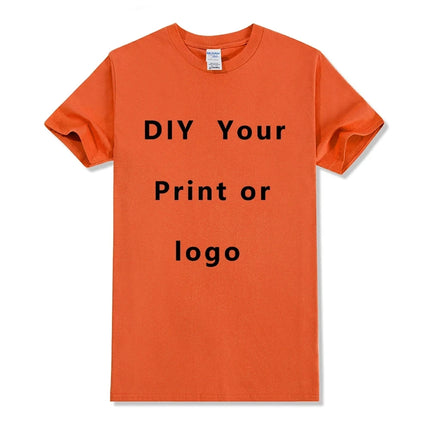 Custom T shirt Women Men Customised Printed 100% Cotton Short Sleeve Your Logo Photo Brand Text Tee Personalize Graphic Clothing