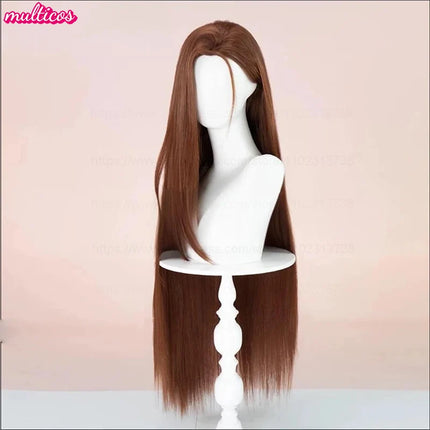 High Quality Hyuna Cosplay Wig Alien Stage Cosplay Long Straight Brown Heat Resistant Synthetic Hair Game Anime Wigs + Wig Cap