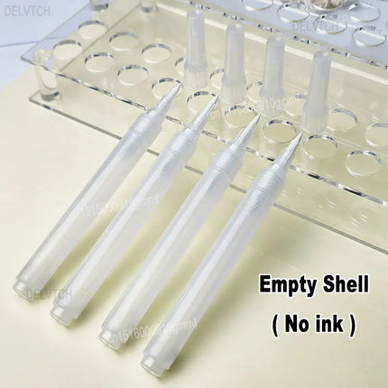 3/5/10Pcs Set Transparent Empty Marker Pen Handle Shell Soft Brush Tip Blank Tube Refillable Ink Acrylic Paint Pen Accessories