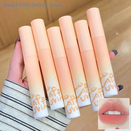 [HB]Cappuvini Pumpkin Apricot Lip Mud Velvet Lip Cream Matte Texture Lipstick Overlay Base Color Rose Orange Lip Gloss Tint