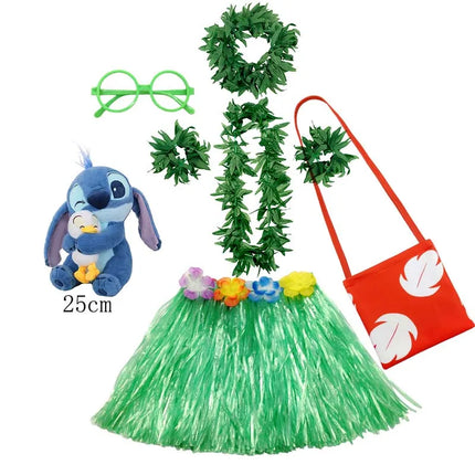 Disney Experiment 626 &Lilo Role Play Dress Disneyland Travel Stitch Movie Girl Hawaii Costume Frock Halloween 2025 Lilo Vestido