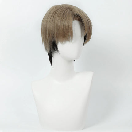 Cosplay Wig Chainsaw Man Anime Wig Kishibe Short Male Anime Cosplay Wig Black Game Role-Playing Synthetic Wig with Wigcap