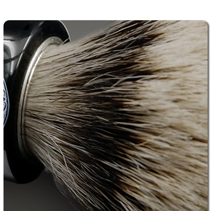 Boti Screw Type Brush Enlightener Badger and N3C Synthetic with Antique Black Porcelain Resin Handle for Easy Replaceable Knot
