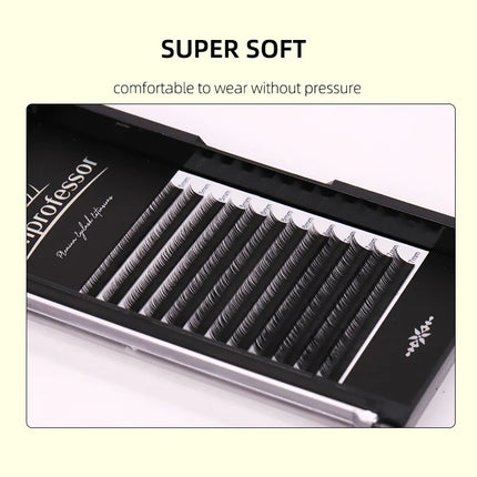 Lashprofessor Soft Natural Volume Cashmere Matte Black Lashes Trays B/L/M Curl 5-15mm Korean PBT Individual Eyelashes Extension