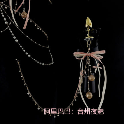 Ribbon Bow Nipple Clamps Bell Reast Punishment SM Training Erotic Collar and Chain Nipple Restraints Adult Game Flirting Sex Toy