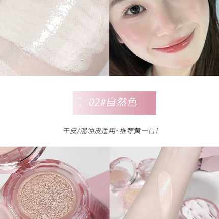 Gegebear Matte Cover Cushion, Oil Control Long-Lasting Makeup, Lightweight Concealer, Nude BB Cream Foundation, Student Lady Fre