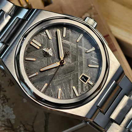 IX&DAO 2026 New Space Warrior 37.5mm Men's Automatic Mechanical Watch Miyota 9015 Sapphire Stainless Steel Waterproof 10Bar Relo