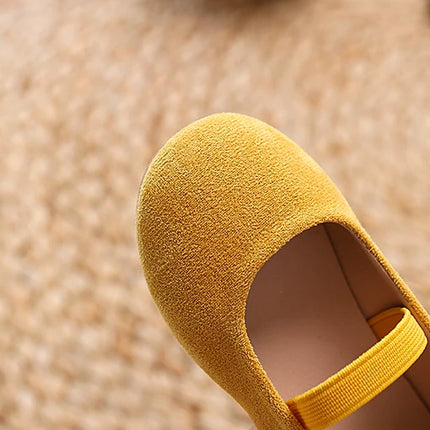 New Girl Dresses Casual Shoes Simple Fashion Children Leather Shoes Solid Color Spring Autumn Kids Princess Ballet Flat Shoes