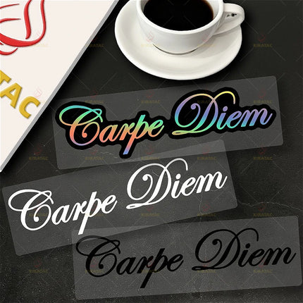 1pc Carpe Diem Motorcycle Stickers for Motorcycle Fairings Helmet Car Window Scooters Body Waterproof  Universal Vinyl Decals