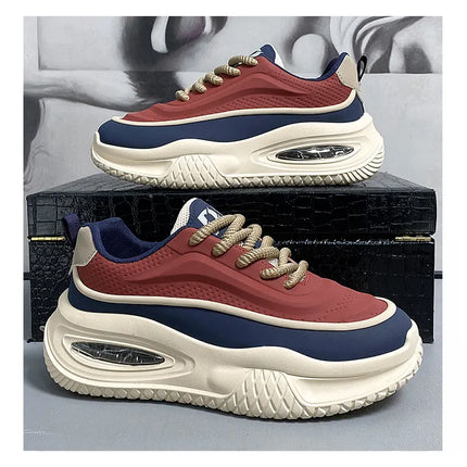 Men's Casual Sports Shoes, Fashionable Thick-Soled Skateboarding Shoes, Trendy and Comfortable Men's Outdoor Shoes