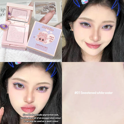 4-in-1 Embossed Matte Blush Makeup Palette Nude Eyeshadow Cheek Blusher Contouring Four-layer All-in-one Box Brightening Makeup