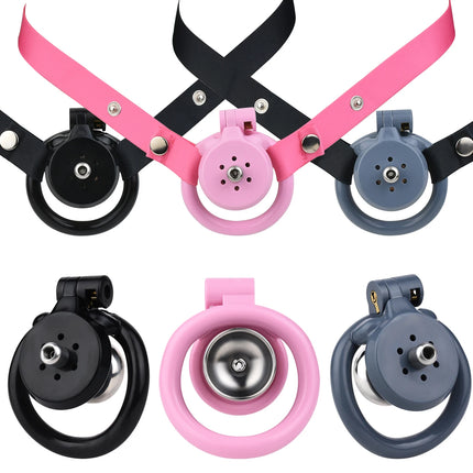 FRRK Strapon Flat Chastity Cage With Elastic Band Belt 4 Sizes Penis Ring Male Chastity Belt Sexshop BDSM Men Femboy Sissies 18