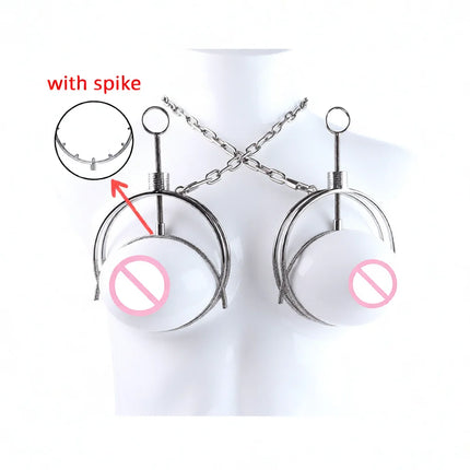 QKKQ Stainless Steel Chest Clamp And Restrain Breast Bondage Nipple Stimulation Pleasure BDSM Sex Toys For Women Men Adult Toy