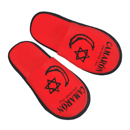 Custom Camaron De La Isla Memory Foam Slippers Women Comfy Warm Musician Flamenco Singer House Slippers
