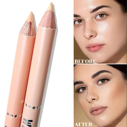 Wooden Concealer Pencil Contour Stick Acne Scar Cover Freckles Makeup Foundation Lasting Highlighter Brighten Aegyo Sal Pen