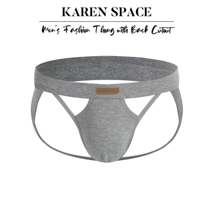 Men's Sexy Backless Breathable Thong Jockstrap Panties Jock Strap Briefs Comfortable Male Lingerie Underpants