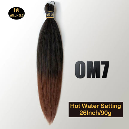 Kanekalon Hair 26 Inch 90g Pre Stretched Jumbo Braiding Hair Box Twist Braids Wholesale Synthetic Hair Extensions For Women