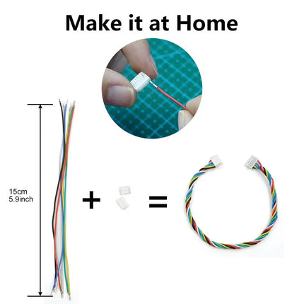 JST-XH 2.54mm Connector Socket Kit with Pre-Crimped 2.54mm Male and Female Cable Wire 2/3/4/5/6/7 Pin Housing JST Connector