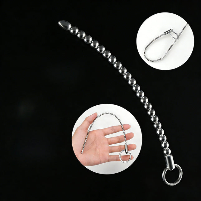Stainless Steel Urethral Sound Dilators Penis Plug Insert Stimulation Catheter Beads Male Masturbator Horse Eye Sticks BDSM