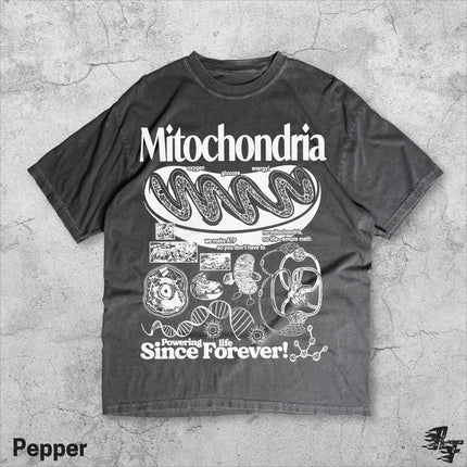 Geek Lab Humor Top Mitochondria Vintage Science T-Shirt Retro Biology Graphic Tee 90s Academic Cell Diagram Print T Shirt Unisex