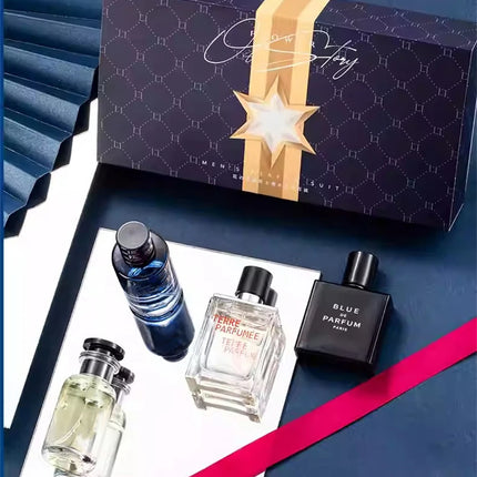 Luxury Brand Perfume Men Cologne Parfums Homme Gift Box 4Pcs Set 100ml Perfumes Masculinos Natural Floral Fruity Scent SprayLuxu