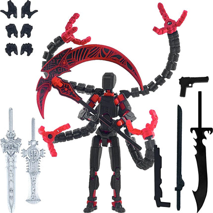 Titan 13 Action Figures T13 Figure 3D Printed Multi-Jointed Movable Lucky 13 Action Figure Nova 13 Action Figure Dummy Kids Gift