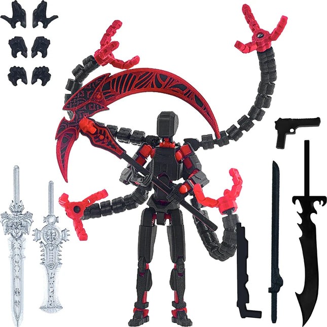 Titan 13 Action Figures T13 Figure 3D Printed Multi-Jointed Movable Lucky 13 Action Figure Nova 13 Action Figure Dummy Kids Gift