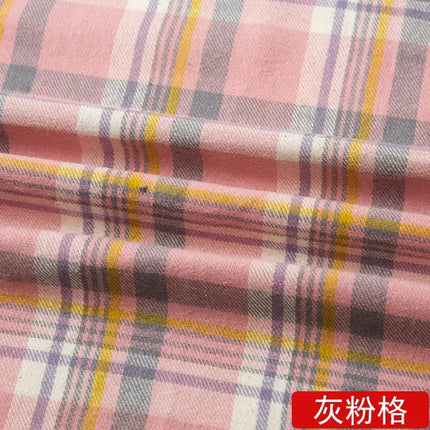 Pure Cotton Material Plaid Cloth Brushed Fabric for Shirt Clothing Diy Handmade Wholesale Cloth Apparent Diy Sewing Per Meter