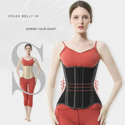 Slimming Sheath Latex Rubber Waist Trainer Cincher Corset Shapewear Belly Body Shaper Modeling Strap Fajas Colombian Girdle Belt