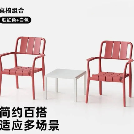 Nordic Patio Bistro Set Foldable Plastic Chair Table Balcony TikTok Viral Outdoor Furniture for Balcony Patio Furniture Set