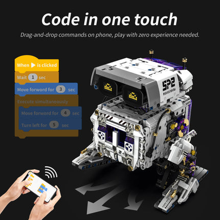 DIY Assembly Bipedal Robot Building Blocks STEM Toys Programmable Remote Control Model Gift Kids Boys Girls Top Set Best