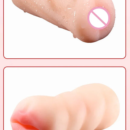 Realistic Deep Throat Vagina Artificial Real Pocket Pussy Oral Male Masturbator Blowjob Cup Erotic Sex Toys For Men Adult Games