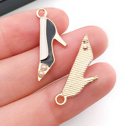 10/16-piece Drop Oil Little Chic Lady Set, suitable for DIY handmade necklace, bracelet, and earring accessory materials.
