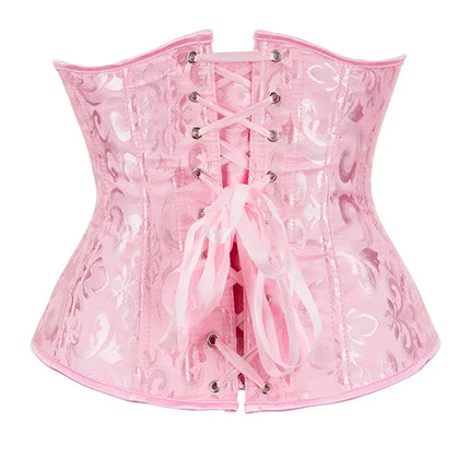 Women Corsets Bustiers Sexy Jacquard Underbust Corset Plastic Bones Korset Basques Shaper Elegant Waist Bustier Top