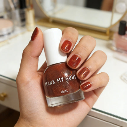 S167 Tan 10ml No  Bake Cat Eye Nail Polish quick  drying long  lasting non  peelable oily with fragrance No need for a lamp