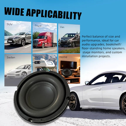 200W 6.5 inch Car Subwoofer Audio Speaker Bass for Car Home Theater System Upgrade Stereo Component Modification Truck Woofer