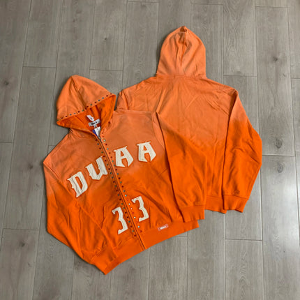 Streetwear Shinning Diamond Zipper Terry Hooded Hoodie for Men Oversized Contrast Color Cardigan Rhinestone Sweatshirt Jacket
