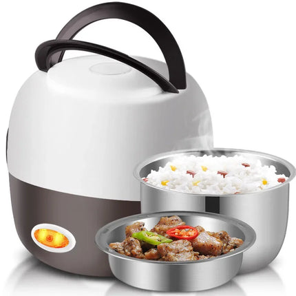 Best Sell Double Electric Lunch Box Stainless Steel Food Container Portable Faster Food Heated Heated Lunch Box for Office