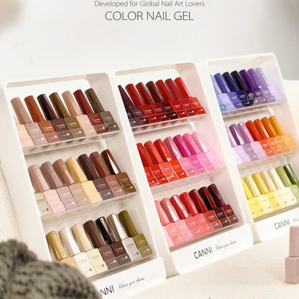 CC8 New Kit CANNI 9ML Nail Gel Polish HEMA/TPO FREE 30pcs Color Gel Pigment Professional Long Wear Top Coat Gel Varnish Set