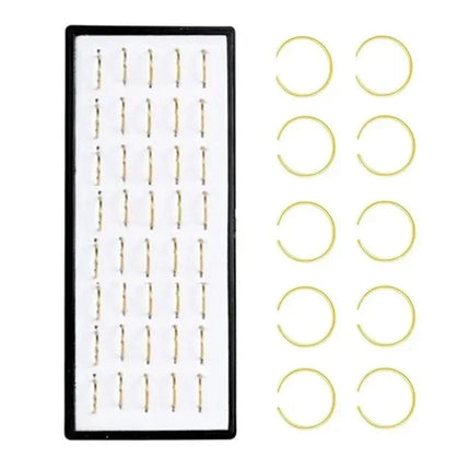 Fashion Crystal Stainless Steel Nose Stud Piercing for Women Hypoallergenic 1.8mm Nose Ring Straight/L/Screw Shaped Body Jewelry