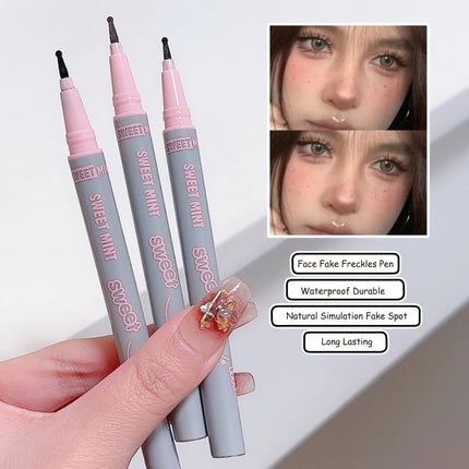 Face Fake Freckles Pen Natural Liquid Tear Mole Pen Amber Brown Dot Spot Concealer Pen Lifelike Cheek Spots Tint Makeup Tool