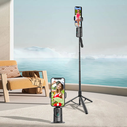 Auto Tracking Phone Holder Gesture Control Face Tracking Phone Tripod Holder Built-In Fill Light for  Live Video Recording